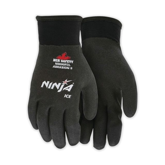MCR Safety Ninja® Ice HPT® Fully Coated Insulated Work Gloves, Medium, Black