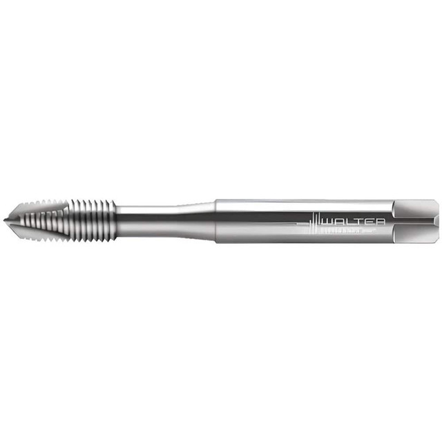 Walter-Prototyp 5075867 Spiral Point Tap: M1.7x0.35 Metric, 2 Flutes, Plug Chamfer, 6H Class of Fit, High-Speed Steel-E, Bright/Uncoated