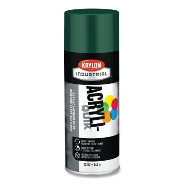 Krylon® Industrial Krylon® K02001A07 ACRYLI-QUIK™ Acrylic Lacquer Paint, 12 oz, Hunter Green, Gloss