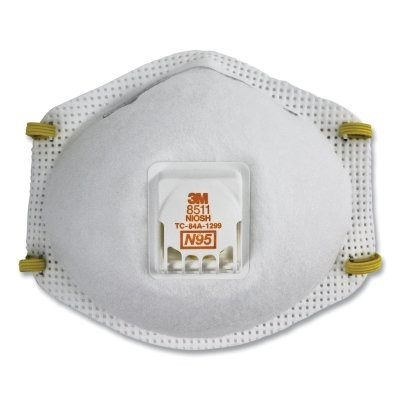3M™ N95 Particulate Respirator, Half Facepiece, Two Fixed Straps, Reg