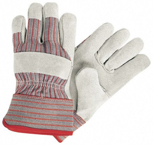 MCR Safety 12011 Gloves: Size L, Fleece-Lined, Cowhide