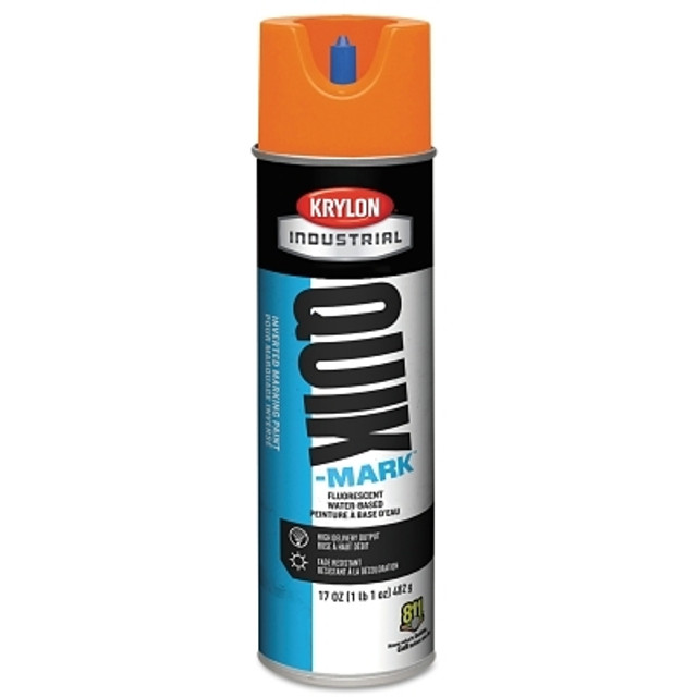 Krylon® Industrial Krylon® Quik-Mark™ Fluorescent Inverted Marking Paint, Water Base, 17oz Aerosol, Fluorescent Orange Krylon® Industrial Krylon® Quik-Mark™ Fluorescent Inverted Marking Paint, Water Base, 17oz Aerosol, Fluorescent Orange