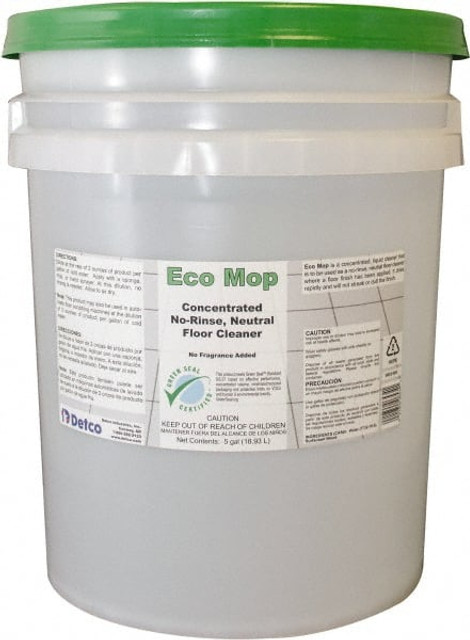 Detco 0653-005 Eco Mop, 5 Gal Pail, Green Seal Floor Cleaner