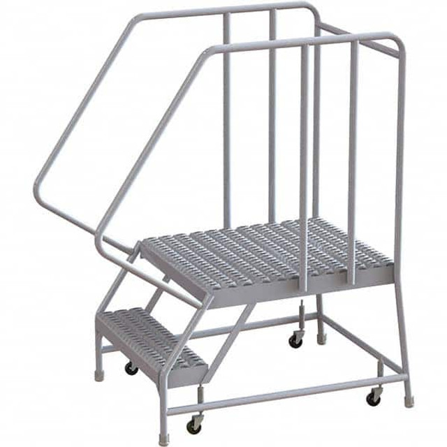 TRI-ARC WLAR102165-D5 Aluminum Rolling Ladder: 2 Step