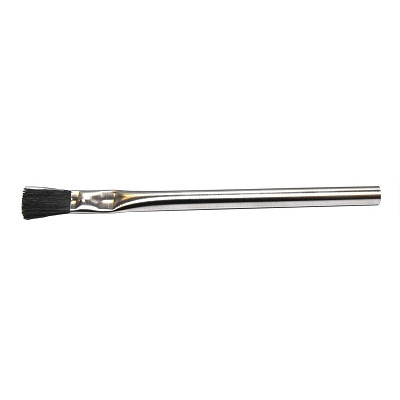 ORS Nasco Anchor Brand Acid Brush, 3/8 in W, 3/4 in Trim, Black Horsehair Bristle, Tin Ferrule Handle