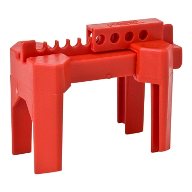 Brady® 4-Legged Ball Valve Lockout, 0.313 in Diameter Shackle, 3.05 in W x 5.31 in D x 4.07 in H, Red Brady® 4-Legged Ball Valve Lockout, 0.313 in Diameter Shackle, 3.05 in W x 5.31 in D x 4.07 in H, Red