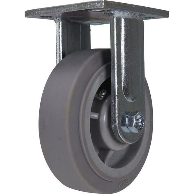 Vestil CST-FC47-6X2DK- Standard Casters; Mount: With Holes; Bearing Type: Ball; Wheel Diameter (Inch): 6; Wheel Width (Inch): 2; Load Capacity (Lb. - 3 Decimals): 600.000; Wheel Material: Thermoplastic Rubber; Wheel Color: Gray; Overall Height (Inch)