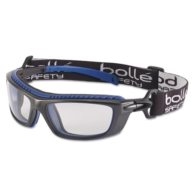 Bolle Bolle Safety Baxter Series Safety Glasses, Clear Lens, Platinum Anti-Fog, Anti-Scratch, Black/Blue Frame Bolle Bolle Safety Baxter Series Safety Glasses, Clear Lens, Platinum Anti-Fog, Anti-Scratch, Black/Blue Frame
