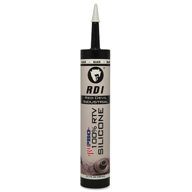Red Devil 100% Silicone Architectural Grade RTV Sealant, 9.8 fl oz Cartridge, Black Red Devil 100% Silicone Architectural Grade RTV Sealant, 9.8 fl oz Cartridge, Black