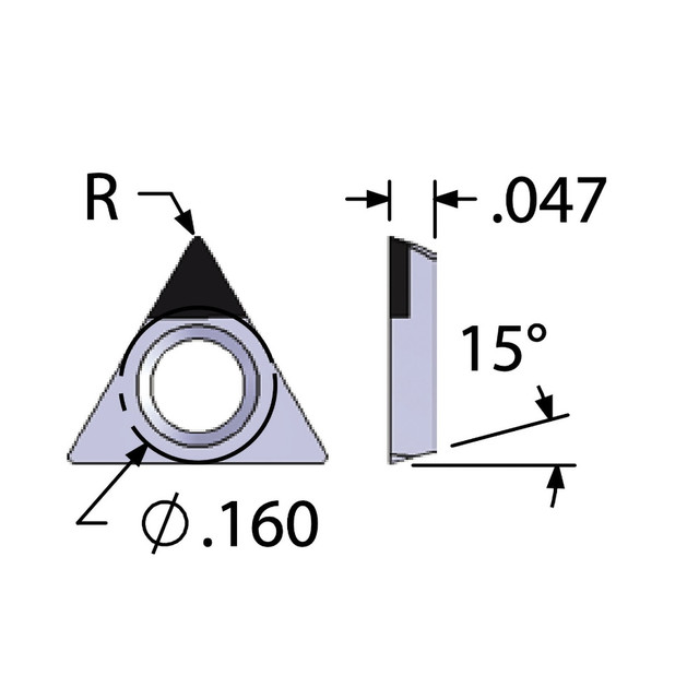 Scientific Cutting Tools ATD5151PCD Boring Insert: ATD5151 PCD, Polycrystalline Diamond