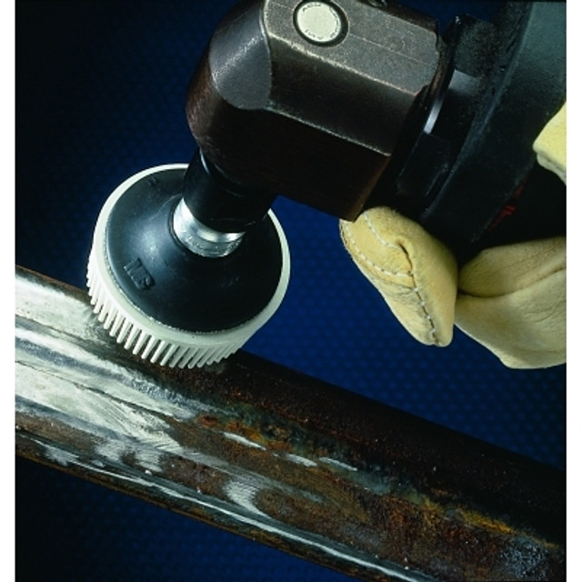 3M™ Scotch-Brite™ Roloc™ Bristle Disc, 2 in x 5/8 in, TR, 80 Grit, Ceramic Abrasive Grain, 25000 rpm, Yellow 3M™ Scotch-Brite™ Roloc™ Bristle Disc, 2 in x 5/8 in, TR, 80 Grit, Ceramic Abrasive Grain, 25000 rpm, Yellow