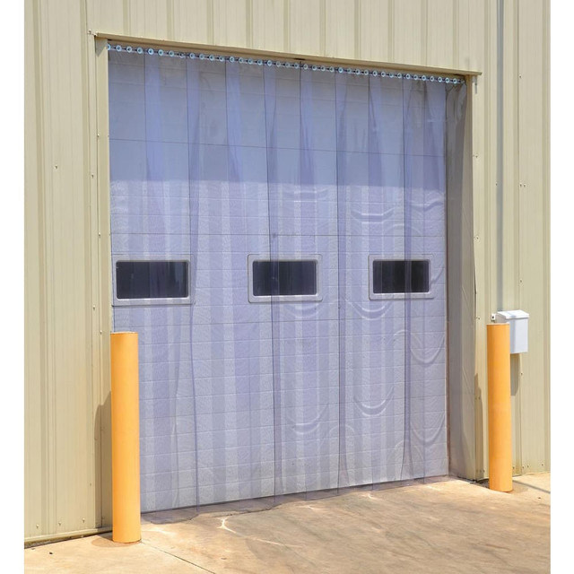 Vestil TG-1600-F-H-216 Dock Strip Doors/Curtains; Curtain Type: Industrial Curtain Kit ; Door Width (Feet): 18 ; Door Height (Feet): 16 ; Material: PVC; Vinyl ; Color: Clear ; Antistatic: No