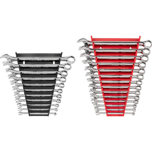 Tekton WCB91303 Wrench Sets; Tool Type: Combination Wrench Set ; Set Type: Combination Wrench Set ; System Of Measurement: Inch & Metric ; Size Range: 1/4 in - 3/4 in ; Container Type: Rack ; Wrench Size: Set