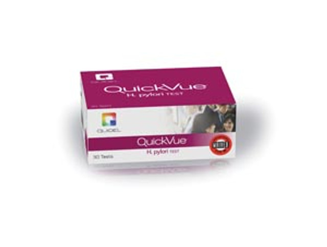 Quidel Corporation  0W010 Quickvue® H. Pylori GII, CLIA Waived, 30 tests/kit (Minimum Expiry Lead is 90 days) (Item is Non-Returnable) (Continental US Only - including Alaska & Hawaii)