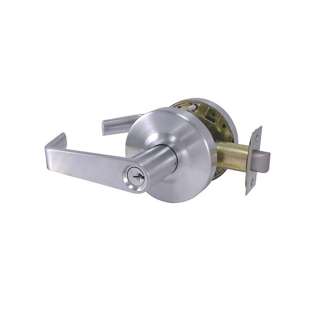 Design Hardware DH-X-82-F-26D Lever Locksets; Lockset Type: Entry,Office ; Key Type: Keyed Different ; Back Set: 2-3/4 (Inch); Cylinder Type: Conventional ; Material: Brass; Zinc ; Door Thickness: 1-3/4