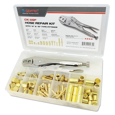 GENTEC® Hose Repair Kits, Includes Splicers, Crimping Tool, Couplers, Nuts, Nipples