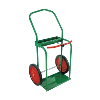 Anthony High-Rail Frame Dual-Cylinder Cart, 46 in H x 25 in W, 14 in Solid Rubber Wheels