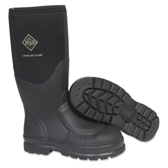 Rocky Brands™ Muck® Boots Chore Classic Work Boots with Steel Toe, Size 11, 16 in H, Black