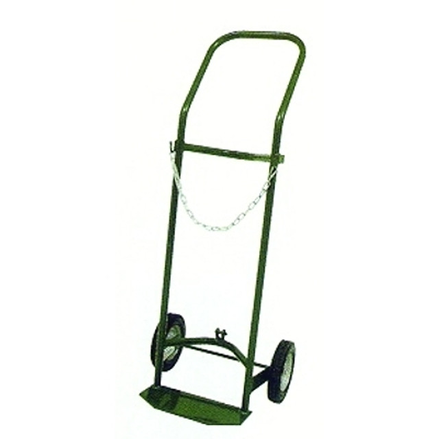 Saf-T-Cart™ Medical Series Cart, Holds 1 Cylinder, 9-1/2 in dia, 8 in Semi-Pneumatic Wheels