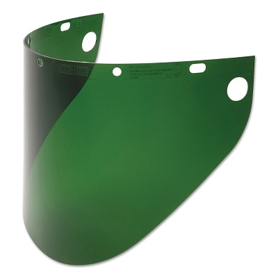 PIP Global Safety Fibre-Metal® by PIP High Performance Faceshield Windows, , Dark Green, Extended View, 19-3/4 in W x 9 in L
