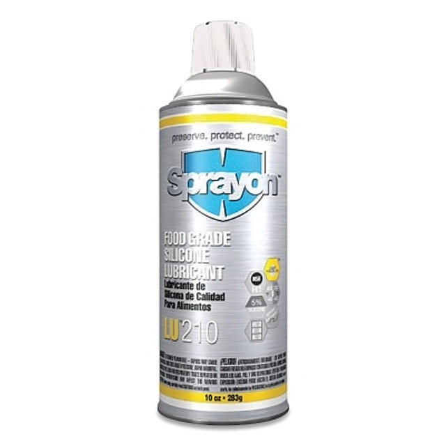 Krylon® Industrial Sprayon® LU™210 Food Grade Silicone Lubricant, 10 oz, Aerosol Can
