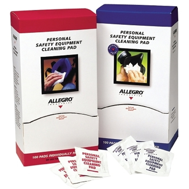 Allegro® Personal Safety Equipment Cleaning Pads, Alcohol-free, 5 in x 8 in, White