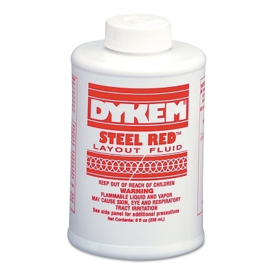 ITW Pro Brands DYKEM® Layout Fluid, 8 oz Brush-In-Cap, Red