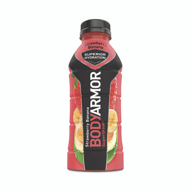 COCA-COLA BodyArmor 10000314 SuperDrink Sports Drink, Strawberry Banana, 16 oz Bottle, 12/Pack