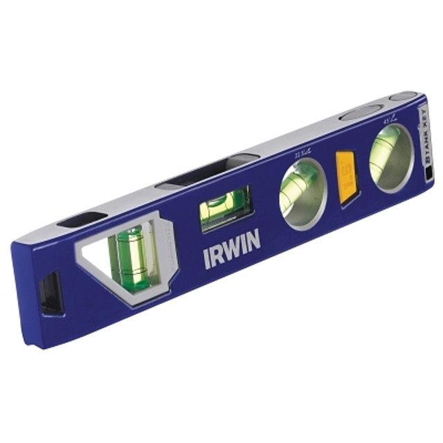 Stanley® Products Irwin® 250 Series Magnetic Torpedo Levels, 9 in, 4 Vials Stanley® Products Irwin® 250 Series Magnetic Torpedo Levels, 9 in, 4 Vials