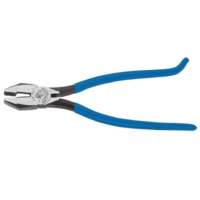 Klein Tools Ironworker's Side-Cutting Square Nose Pliers, 9.19 in OAL, Heavy-Duty Cutting Knives