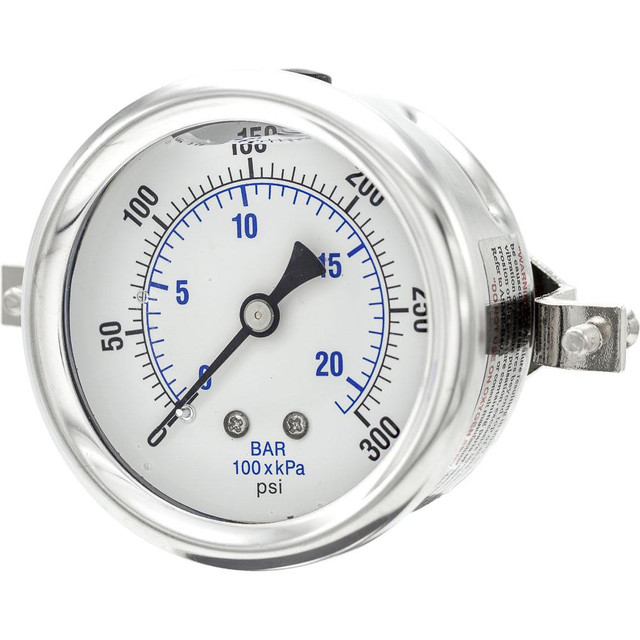 PIC Gauges PRO-203L-254H Pressure Gauges; Gauge Type: Industrial Pressure Gauges ; Scale Type: Dual ; Accuracy (%): 2-1-2% ; Dial Type: Analog ; Thread Type: 1/4" MNPT ; Bourdon Tube Material: Bronze