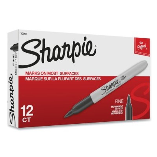 Newell Brands Sharpie® Fine Tip Permanent Marker, Black Newell Brands Sharpie® Fine Tip Permanent Marker, Black