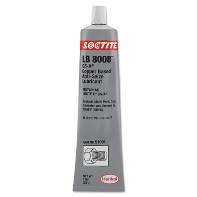 Henkel Corporation Loctite® LB 8008™ C5-A® Copper Based Anti-Seize Lubricant, 1 oz Tube Henkel Corporation Loctite® LB 8008™ C5-A® Copper Based Anti-Seize Lubricant, 1 oz Tube