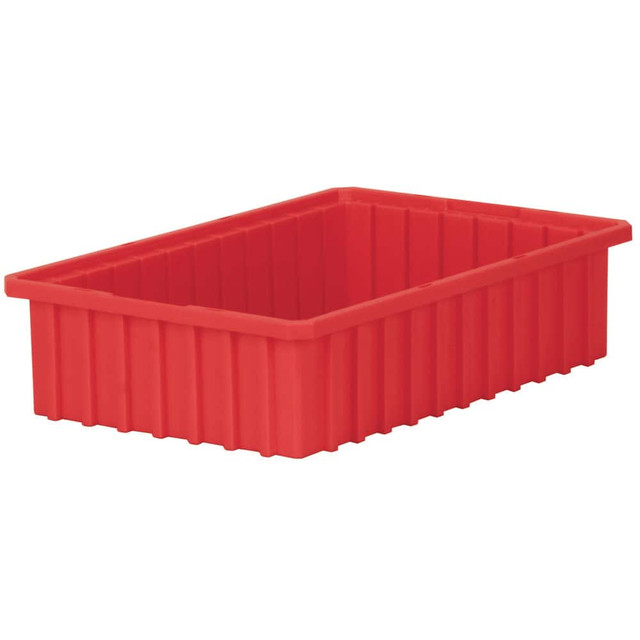 Akro-Mils 33164RED Polyethylene Dividable Storage Tote: 20 lb Capacity