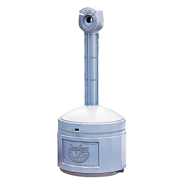 Justrite Smokers Cease-Fire® Cigarette Butt Receptacles, 16 qt, Polyethylene, Pewter Gray Justrite Smokers Cease-Fire® Cigarette Butt Receptacles, 16 qt, Polyethylene, Pewter Gray