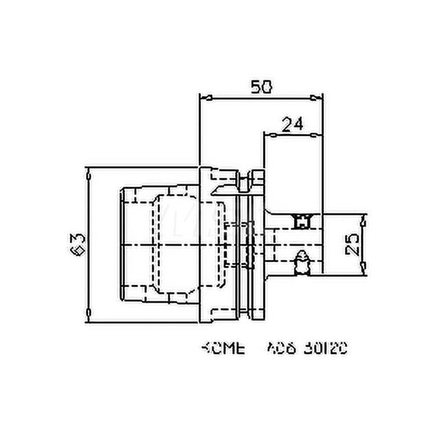 Komet 8420006390 Modular Tool Holding System Adapter: HSK63A Taper