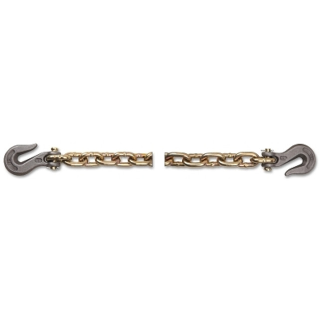 Peerless® Industrial Group Peerless® Domestic Grade 70 Binder Chain Assembly, Trade Size 3/8 in, 6,600 lb Working Load Limit, Yellow Zinc
