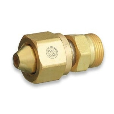 Western Enterprises Brass Cylinder Adaptors, From CGA-300 Commercial Acetylene To CGA-520 B Tank