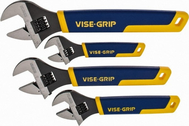 Irwin 2078706 Adjustable Wrench Set: 4 Pc, Inch & Metric