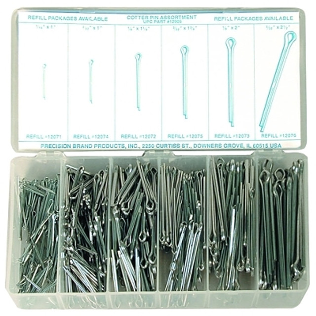 Precision Brand Cotter Pin Assortments, Steel Precision Brand Cotter Pin Assortments, Steel