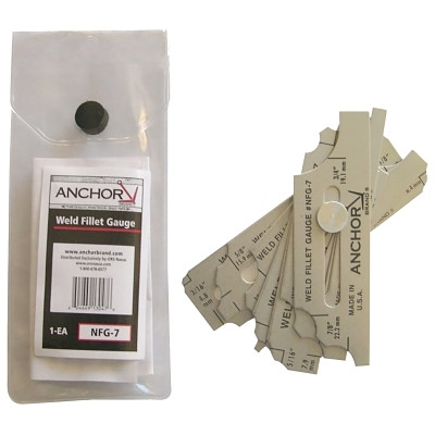 ORS Nasco Anchor Brand Weld Fillet Gauge with Case, 22 Gauge Size, Stainless Steel