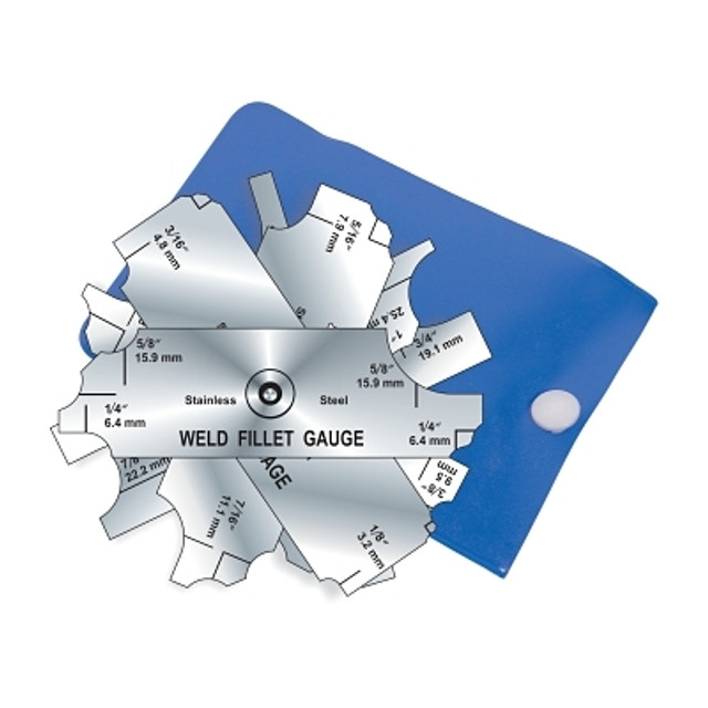 ORS Nasco Anchor Brand Weld Fillet Gauge with Case, 22 Gauge Size, Stainless Steel