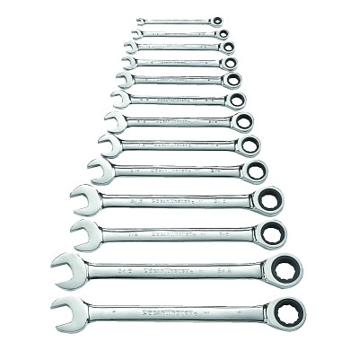Apex Tool Group GEARWRENCH® 13 Pc Combination Ratcheting Wrench Set, Inch