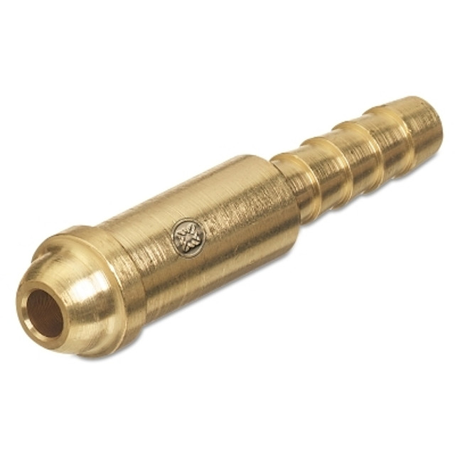 Western Enterprises AW20 Inert Arc Nipple, 200 psig, Brass, 2-7/32 in L, Barb for 5/16 in Hose ID, B-Size 5/8 in-18