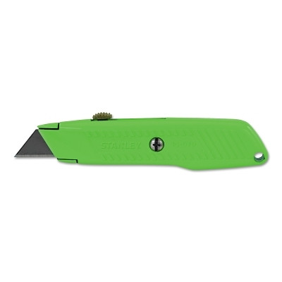 Stanley® Products Stanley® Interlock® High Viz Retractable Utility Knife, 5-7/8 in L, Carbon Steel, Green