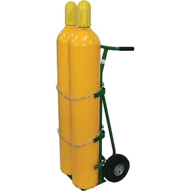 Saf-T-Cart™ 750 Series Carts, Holds 2 Cylinders, 9-1/2 dia,  10 in Semi-Pneumatic Wheels
