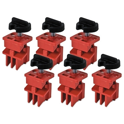 Brady® Universal Multi-Pole Breaker Lockout, Red, 6 EA/PK