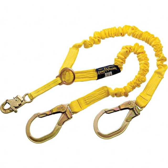 DBI-SALA 7100207452 Lanyards & Lifelines; Type: Shock Absorbing Lanyard ; Length (Inch): 72 ; Anchorage End Connection: Rebar Hook ; Harness Connection: Steel Snap Hook ; For Arc Flash Work: No ; Material: Polyester Webbing