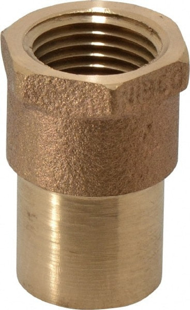 NIBCO B028650 Cast Copper Pipe Adapter: 3/4" x 1/2" Fitting, FTG x F, Pressure Fitting