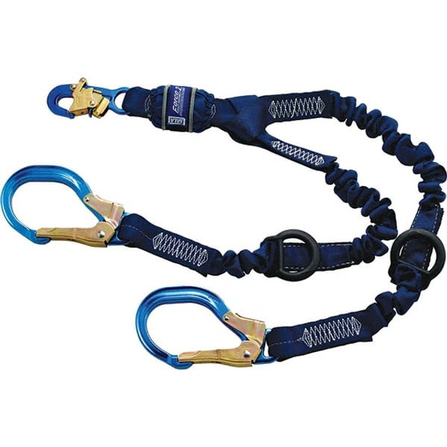 DBI-SALA 7100157129 Lanyards & Lifelines; Type: Shock Absorbing Lanyard ; Length (Inch): 72 ; Anchorage End Connection: Rebar Hook ; Harness Connection: Steel Snap Hook ; For Arc Flash Work: No ; Material: Polyester Webbing